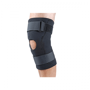 HINGED KNEE SUPPORT WITH ANTERIOR CLOSURE